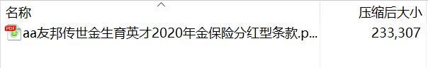 友邦传世金生育英才2020年金保险分红型条款.rar