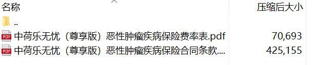 中荷乐无忧尊享版恶性肿瘤疾病保险合同条款费率.rar