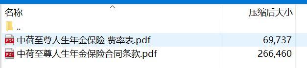 中荷至尊人生年金保险合同条款费率.rar