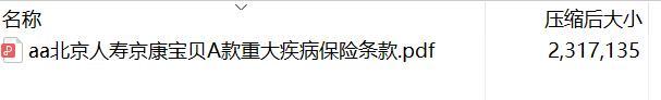 北京人寿京康宝贝A款重大疾病保险条款.rar