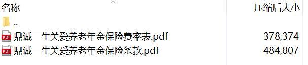 鼎诚一生关爱养老年金保险条款费率.rar