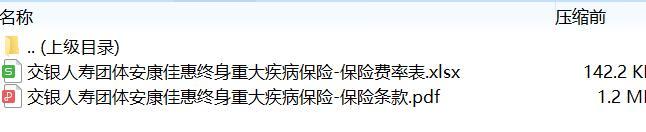 交银人寿团体安康佳惠终身重大疾病保险保险条款费率.rar