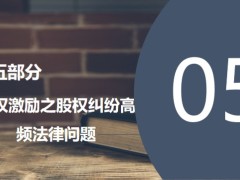 民法典專題股權激勵之股權糾紛高頻法律問題33頁.pptx