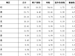 2024年前2月云南省各地区原保险保费收入情况表经营数据表4页.xls